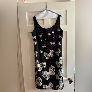 Talbots Navy blue butterfly dress! Amazing for a wedding, dinner date, vacation!